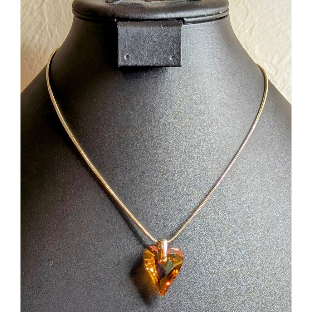 Hearts on Fire Crystal 925 Sterling Silver Necklace
